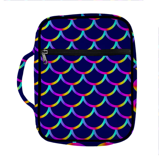 Mermaid Scales Pattern Print Front Pocket Bible Bag