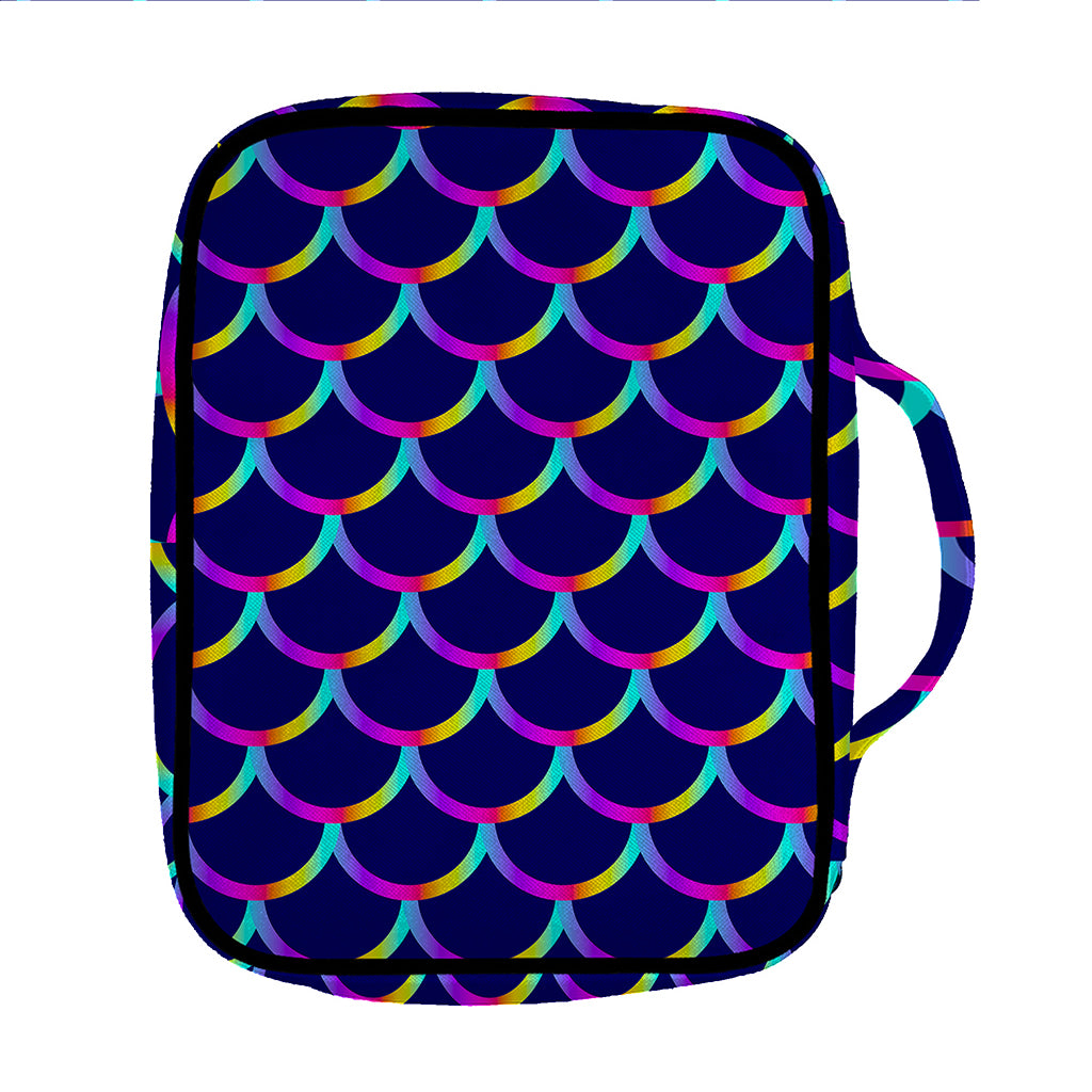Mermaid Scales Pattern Print Front Pocket Bible Bag