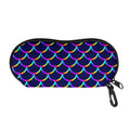 Mermaid Scales Pattern Print Glasses Case