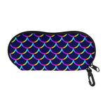 Mermaid Scales Pattern Print Glasses Case
