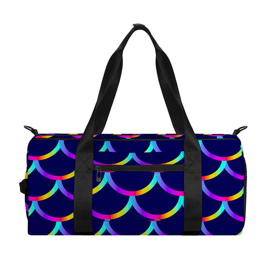 Mermaid Scales Pattern Print Gym Bag