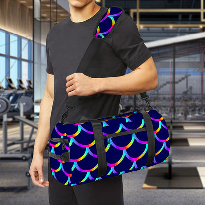 Mermaid Scales Pattern Print Gym Bag