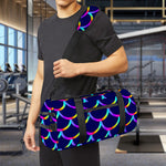 Mermaid Scales Pattern Print Gym Bag