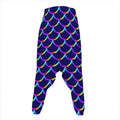 Mermaid Scales Pattern Print Hammer Pants