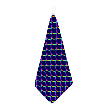 Mermaid Scales Pattern Print Hand Towel