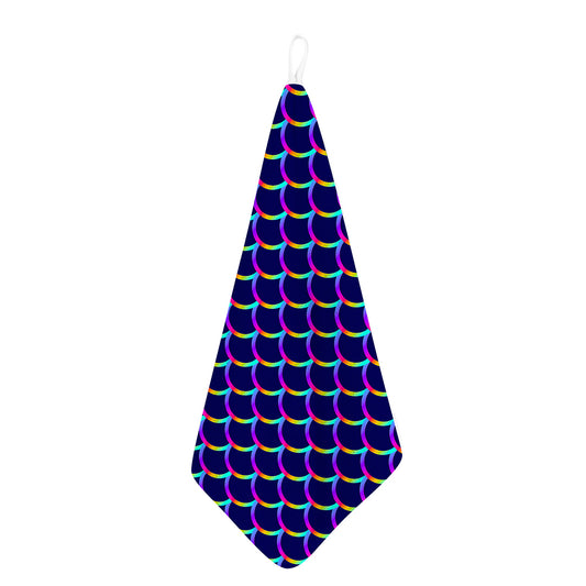 Mermaid Scales Pattern Print Hand Towel