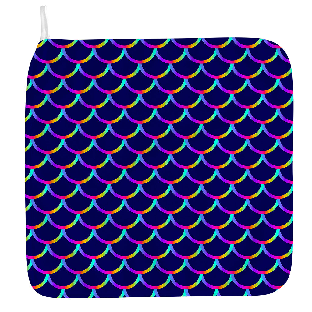 Mermaid Scales Pattern Print Hand Towel