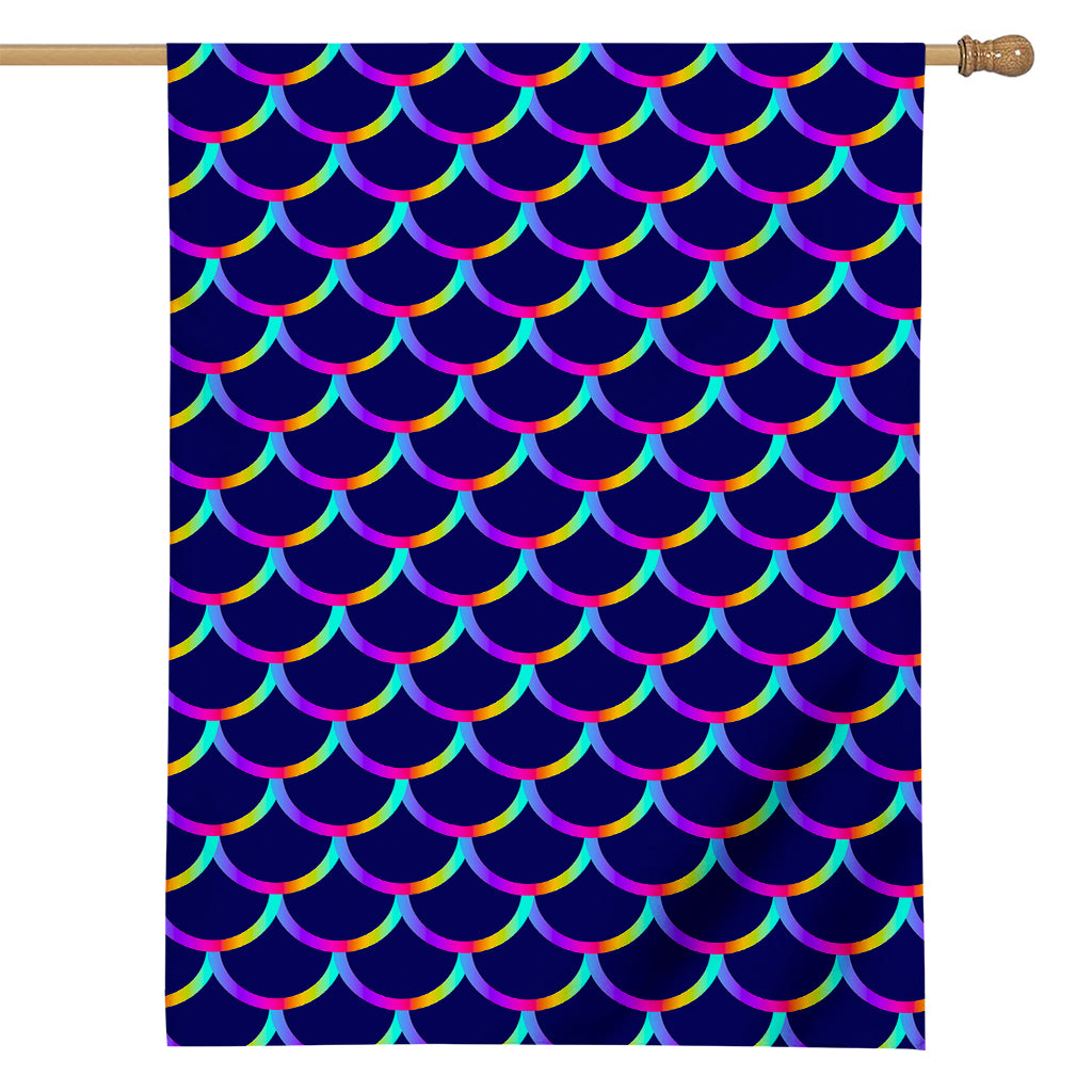 Mermaid Scales Pattern Print House Flag