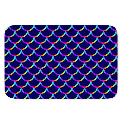 Mermaid Scales Pattern Print Indoor Door Mat