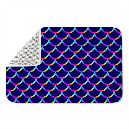 Mermaid Scales Pattern Print Indoor Door Mat