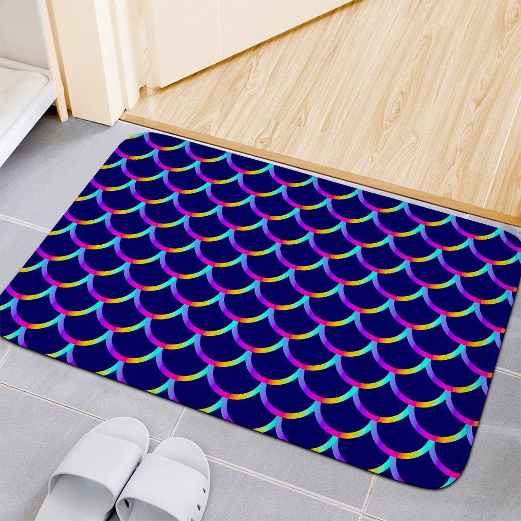 Mermaid Scales Pattern Print Indoor Door Mat