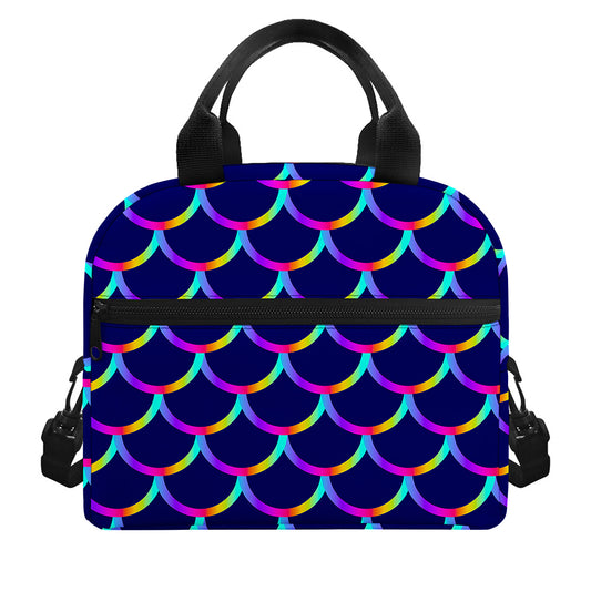 Mermaid Scales Pattern Print Insulated Lunch Bag