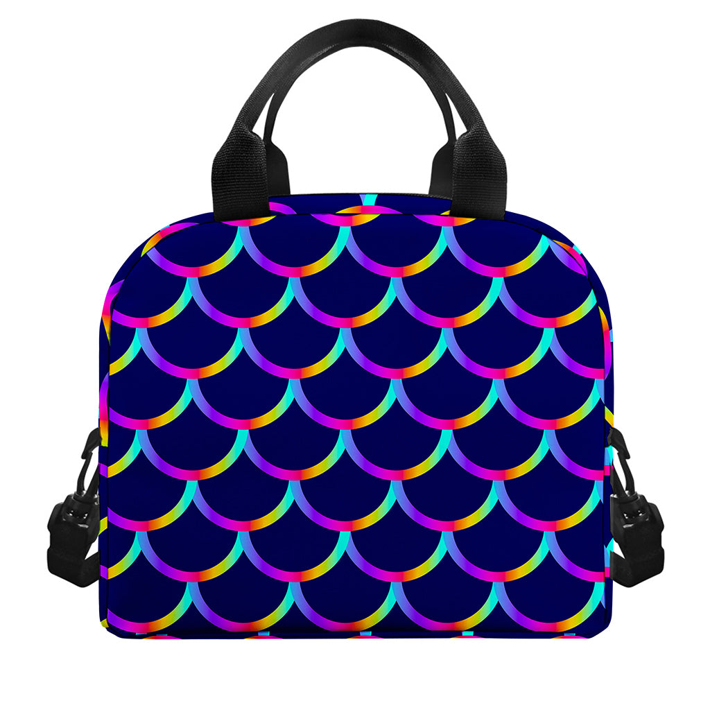 Mermaid Scales Pattern Print Insulated Lunch Bag