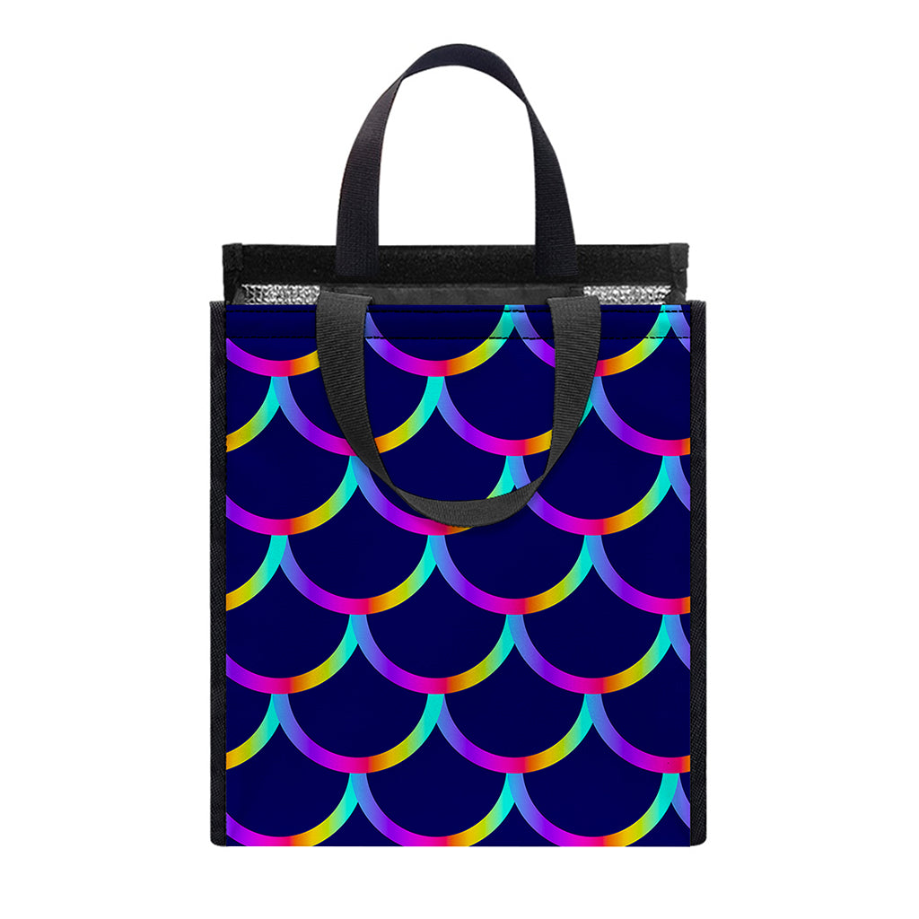 Mermaid Scales Pattern Print Insulated Lunch Tote