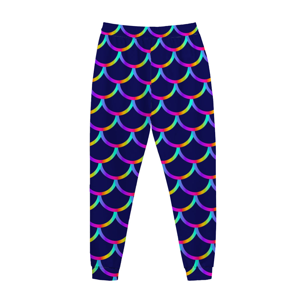 Mermaid Scales Pattern Print Jogger Pants