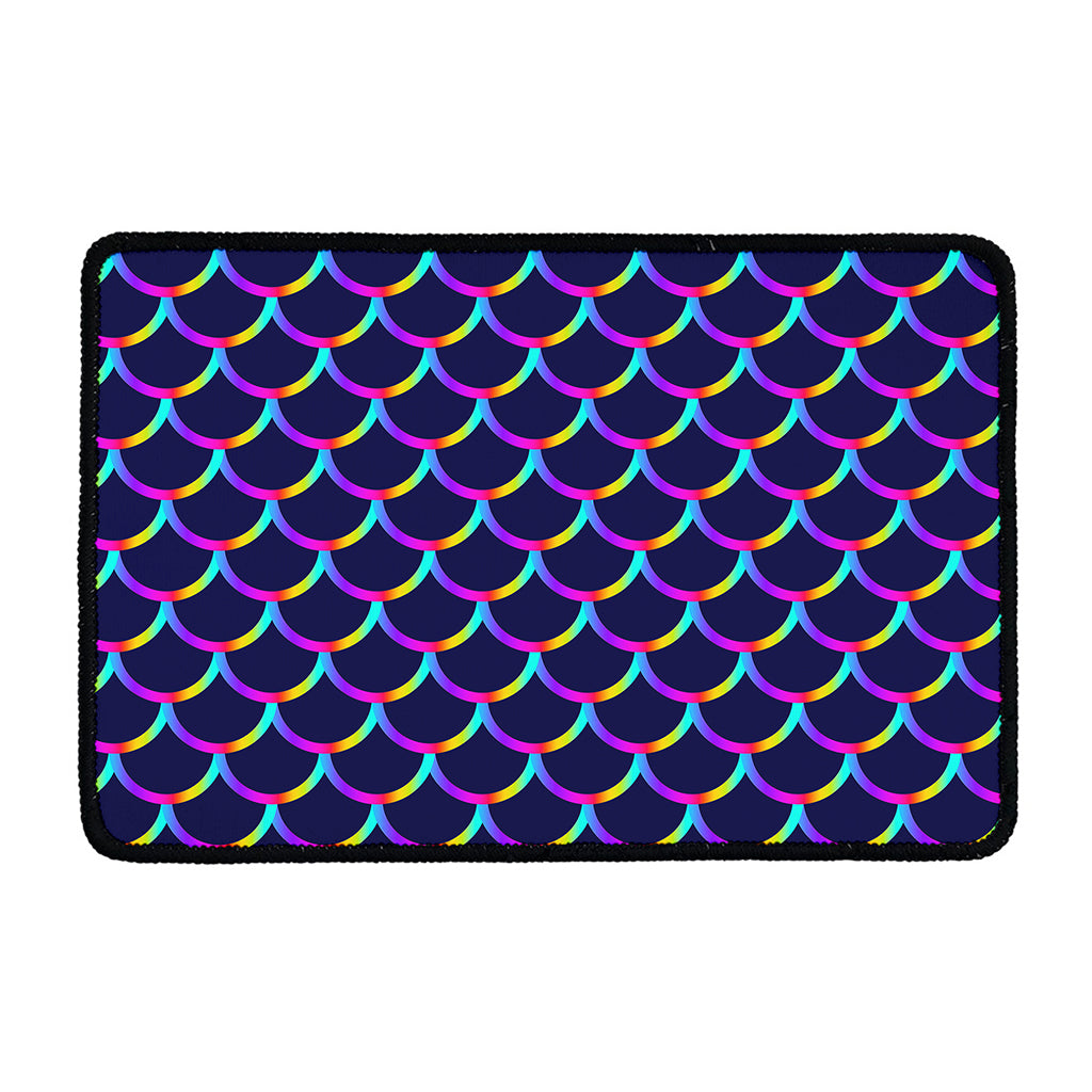 Mermaid Scales Pattern Print Kitchen Mat