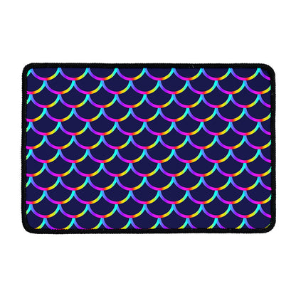 Mermaid Scales Pattern Print Kitchen Mat