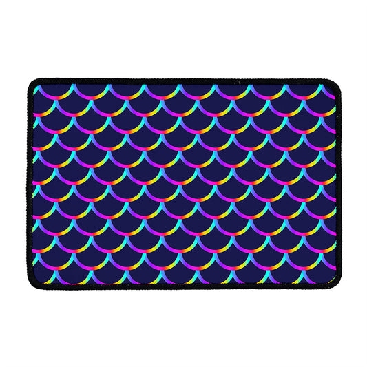 Mermaid Scales Pattern Print Kitchen Mat