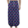 Mermaid Scales Pattern Print Lantern Pants