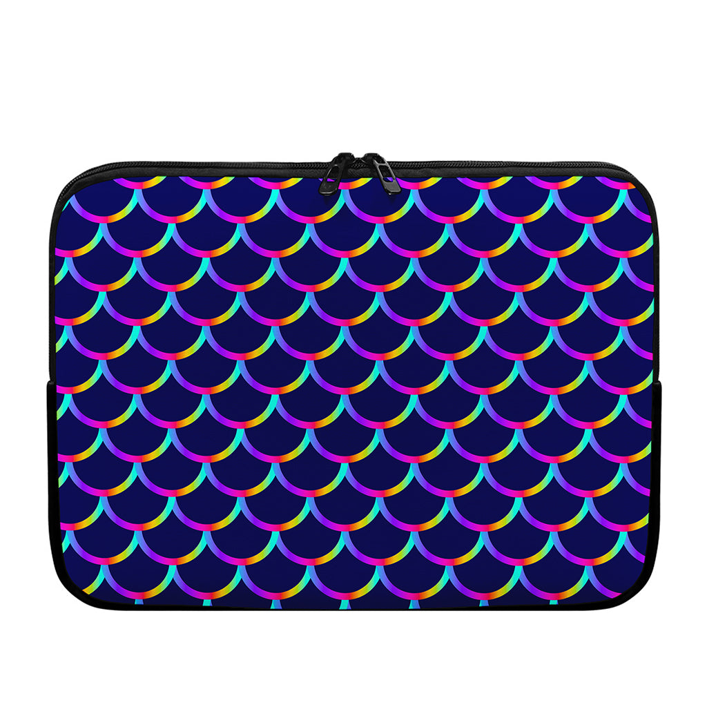 Mermaid Scales Pattern Print Laptop Sleeve