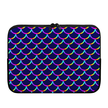 Mermaid Scales Pattern Print Laptop Sleeve