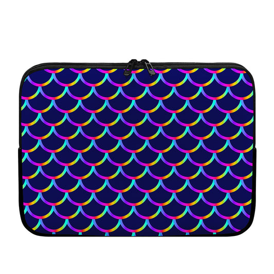 Mermaid Scales Pattern Print Laptop Sleeve