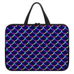 Mermaid Scales Pattern Print Laptop Sleeve With Handle