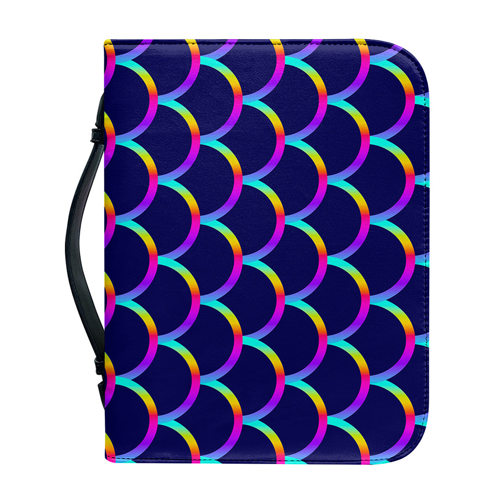Mermaid Scales Pattern Print Leather Bible Cover