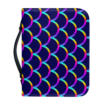 Mermaid Scales Pattern Print Leather Bible Cover