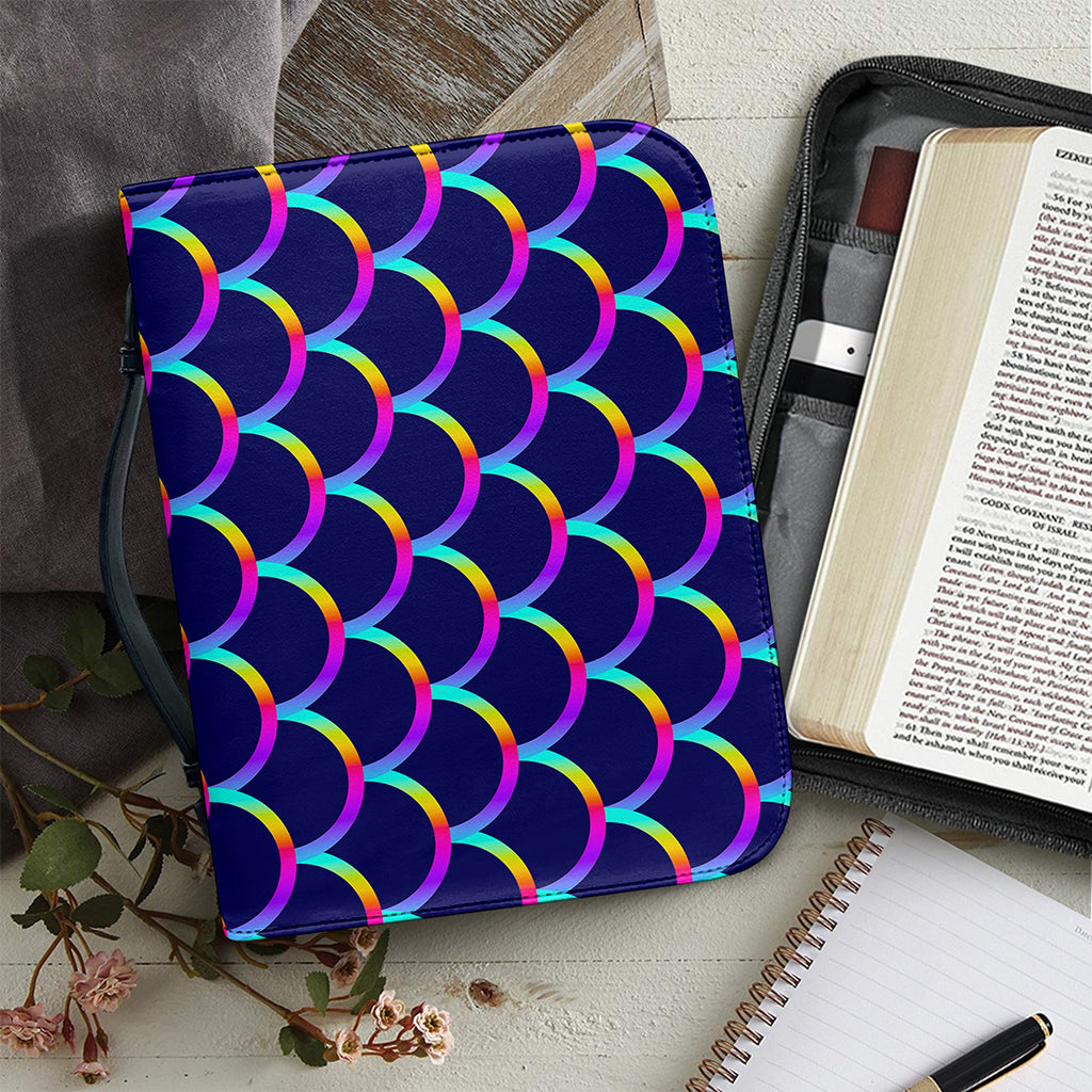 Mermaid Scales Pattern Print Leather Bible Cover