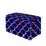 Mermaid Scales Pattern Print Leather Tissue Box Cover