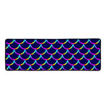 Mermaid Scales Pattern Print Long Kitchen Mat