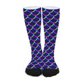 Mermaid Scales Pattern Print Long Socks