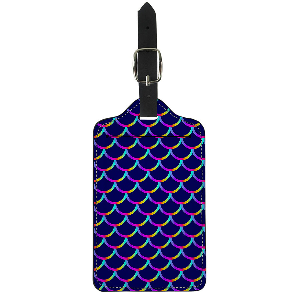 Mermaid Scales Pattern Print Luggage Tag