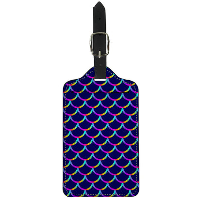 Mermaid Scales Pattern Print Luggage Tag