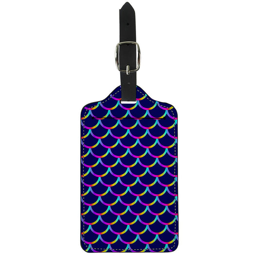 Mermaid Scales Pattern Print Luggage Tag