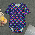Mermaid Scales Pattern Print Men's Bodysuit