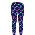 Mermaid Scales Pattern Print Men's Leggings