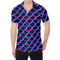Mermaid Scales Pattern Print Men's Shirt