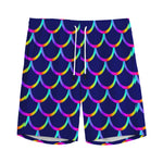 Mermaid Scales Pattern Print Men's Sports Shorts