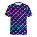 Mermaid Scales Pattern Print Men's Athletic T-Shirt