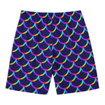 Mermaid Scales Pattern Print Men's Swim Trunks