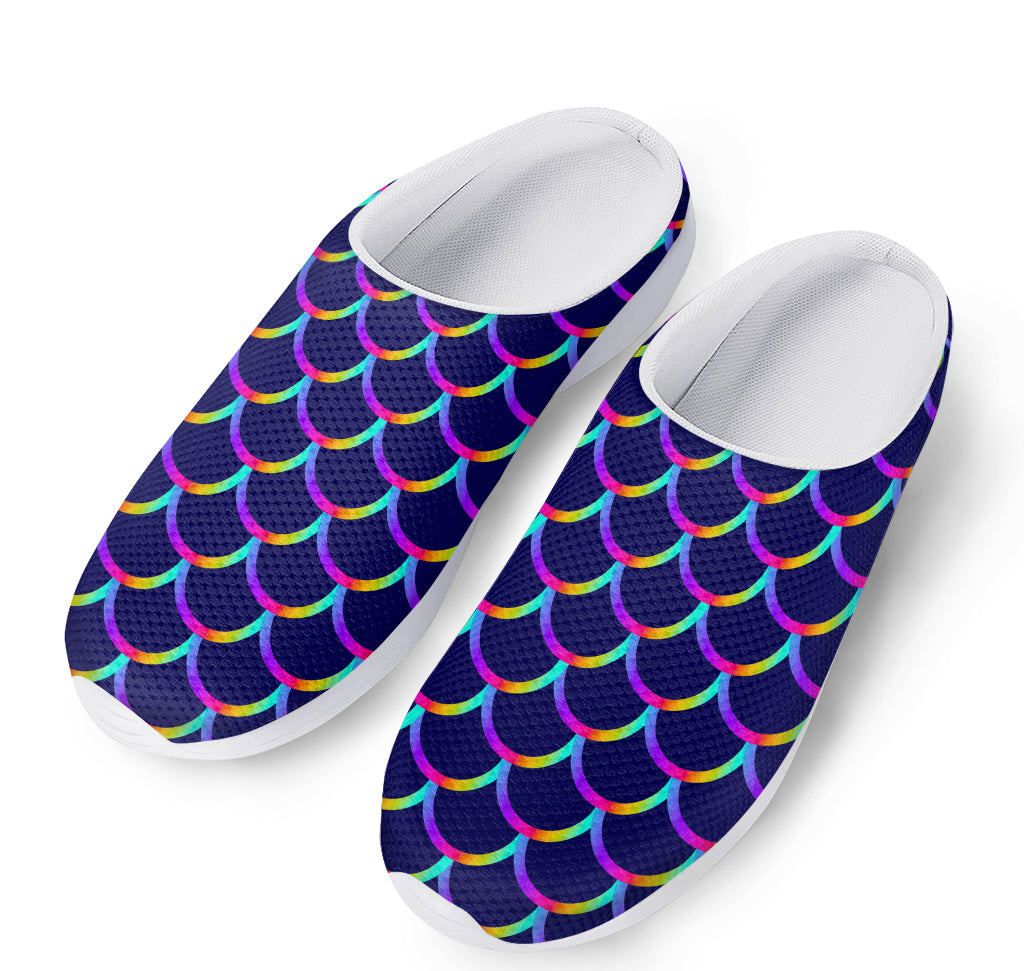 Mermaid Scales Pattern Print Mesh Casual Shoes