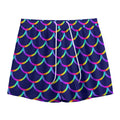 Mermaid Scales Pattern Print Mesh Shorts