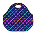 Mermaid Scales Pattern Print Neoprene Lunch Bag