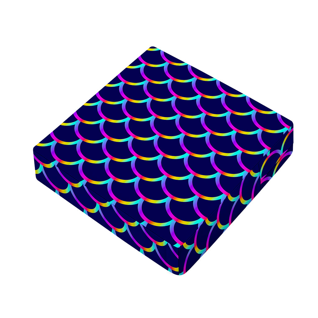 Mermaid Scales Pattern Print Outdoor Seat Cushion Cover