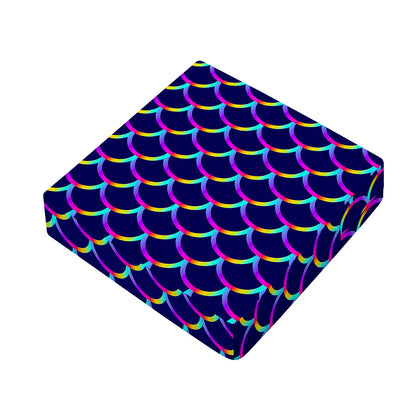Mermaid Scales Pattern Print Outdoor Seat Cushion Cover