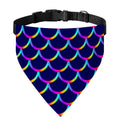 Mermaid Scales Pattern Print Over The Collar Dog Bandana