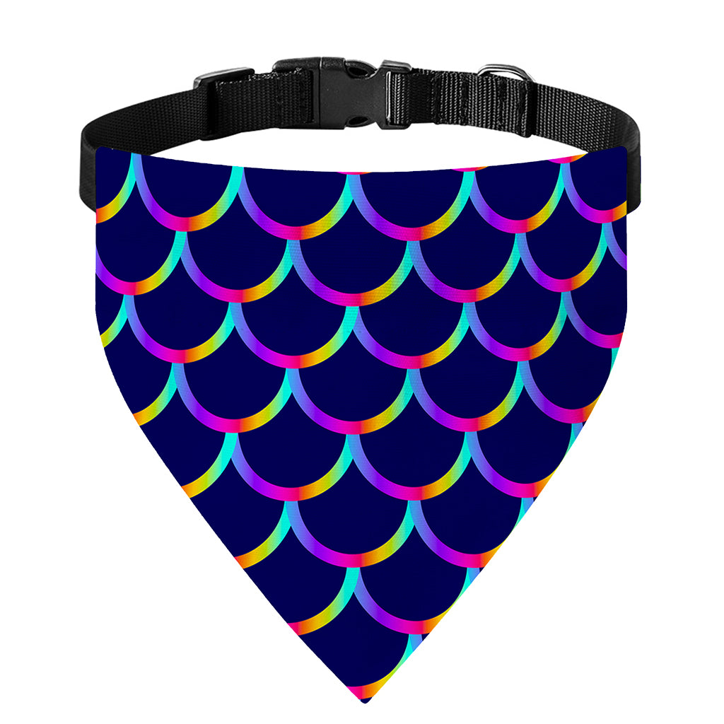 Mermaid Scales Pattern Print Over The Collar Dog Bandana