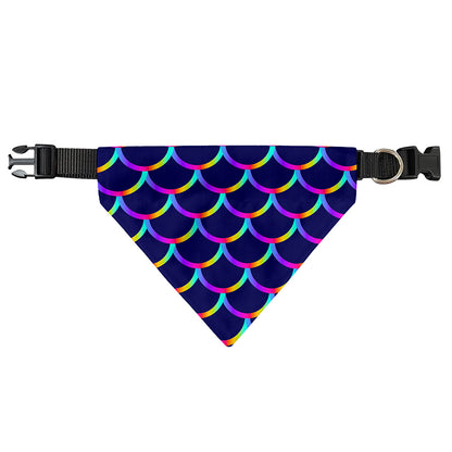 Mermaid Scales Pattern Print Over The Collar Dog Bandana
